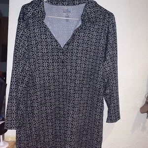 Croft & Barrow Black and White Blouse